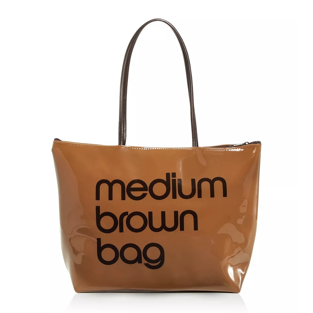 Bloomingdale's Zip Top Medium Brown Bag - 100% Exclusive